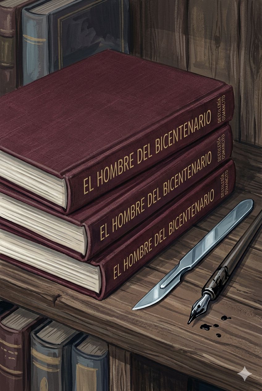 El libro en pila, como si tuviera tiraje