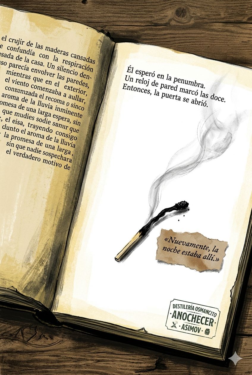El libro abierto en la última página