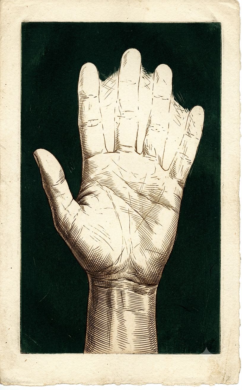 La mano que se retira